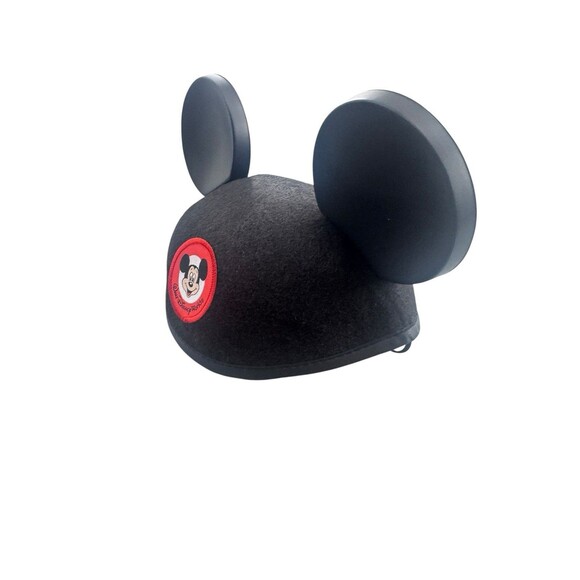 Mickey Mouse Ears Felt with Plastic Ears  Vintage from Disney World Size Infant - Picture 5 of 13